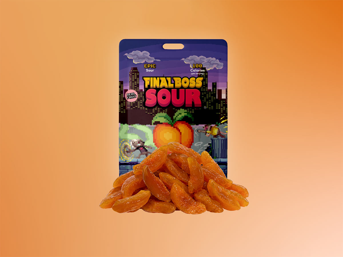 Final Boss Sour peach topping